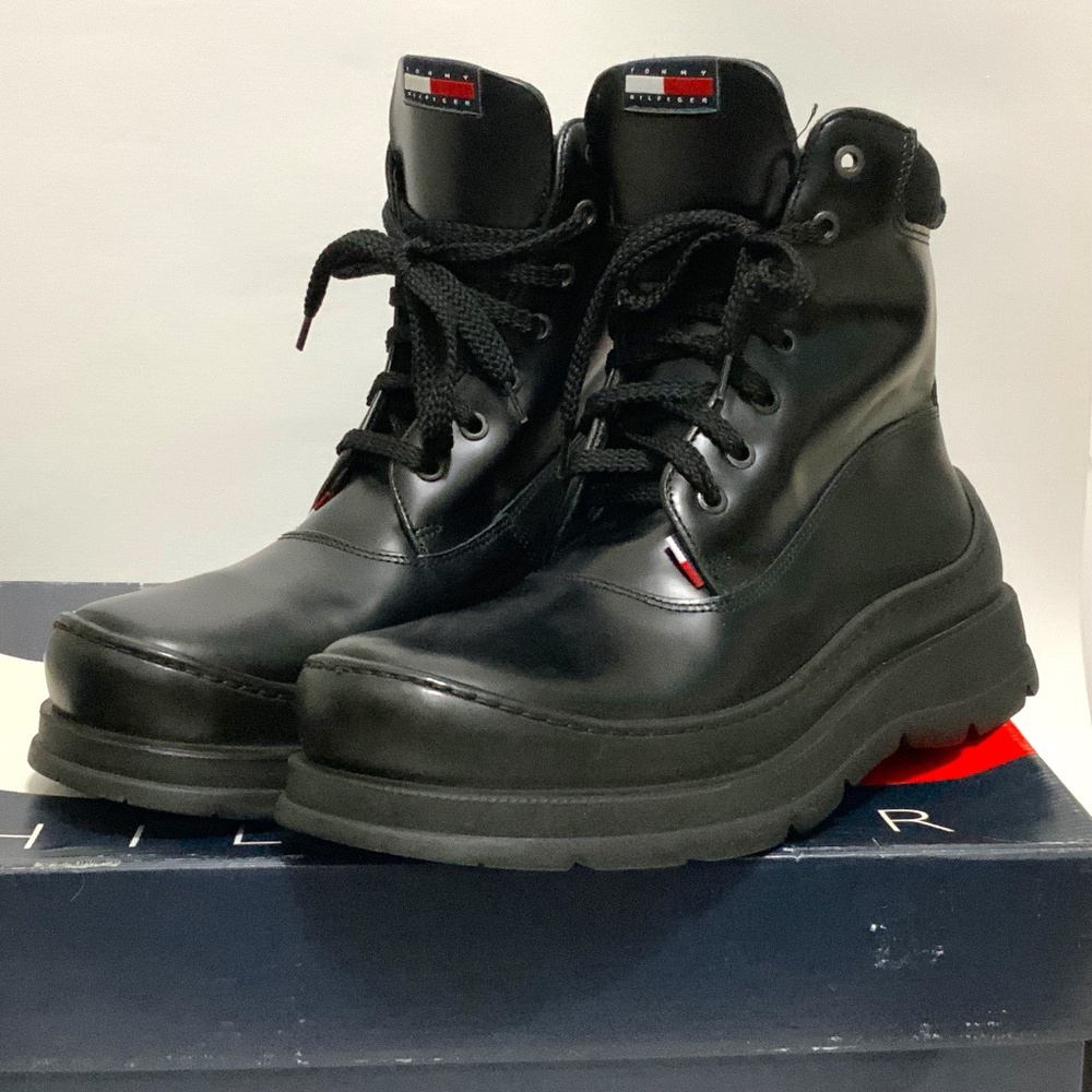 Tommy Hilfiger Austin Hi Black Work Boot | Mens 8 1/2